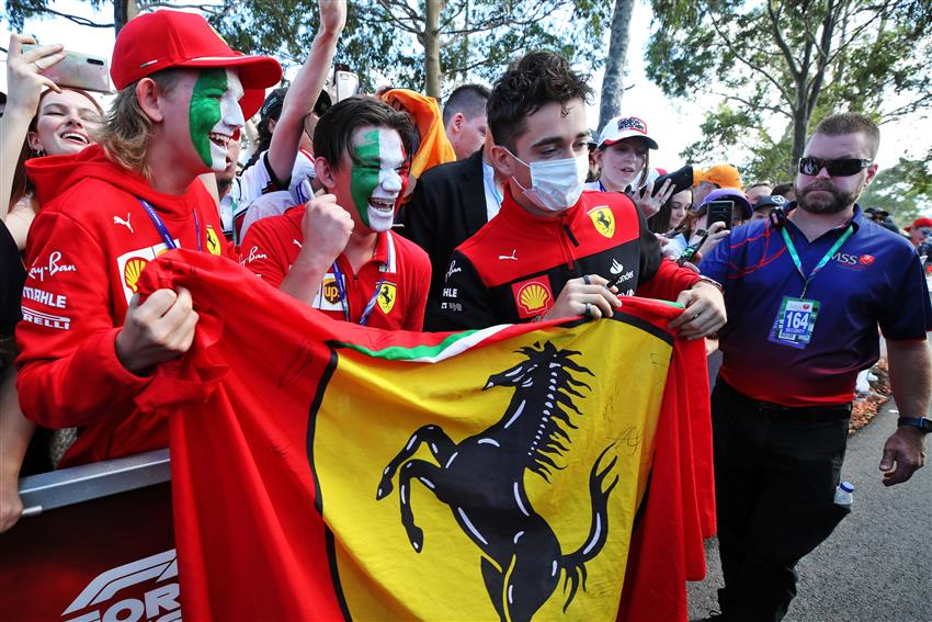 Charles Leclerc with fans